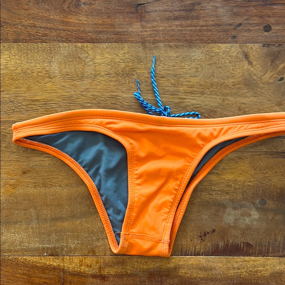 Jolyn Clothing Orange and Blue Bikini Swim